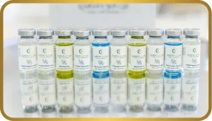 Professional ampoule serums used for microneedling nano infusion and advanced facial treatments